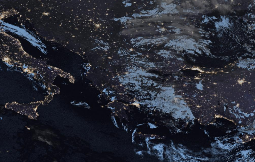 Τελευταία δορυφορική εικόνα νεφοκάλυψης