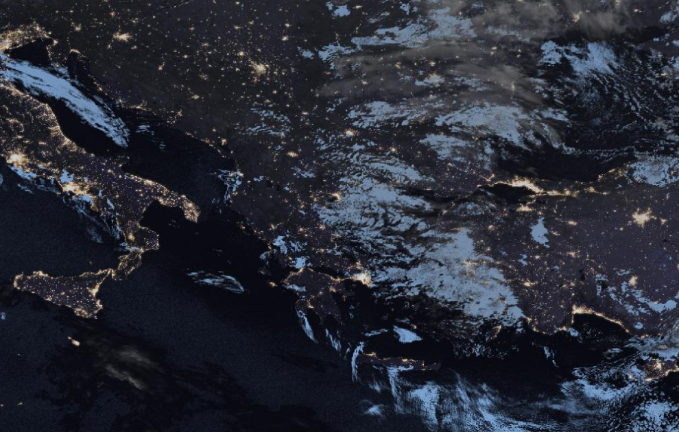 Τελευταία δορυφορική εικόνα νεφοκάλυψης