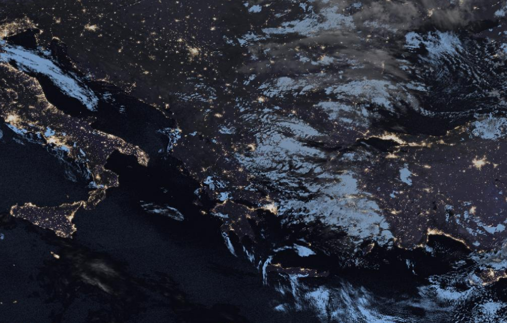 Τελευταία δορυφορική εικόνα νεφοκάλυψης