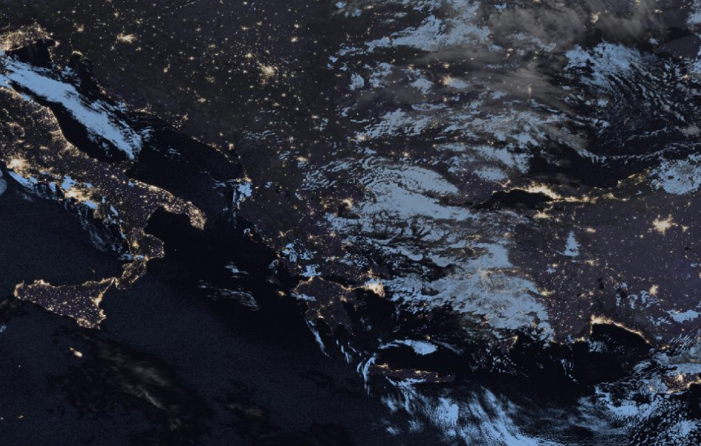 Τελευταία δορυφορική εικόνα νεφοκάλυψης