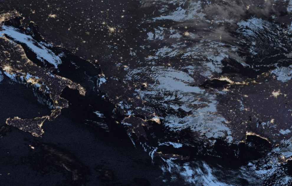 Τελευταία δορυφορική εικόνα νεφοκάλυψης