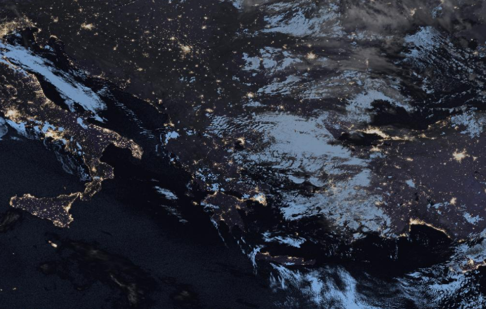 Τελευταία δορυφορική εικόνα νεφοκάλυψης