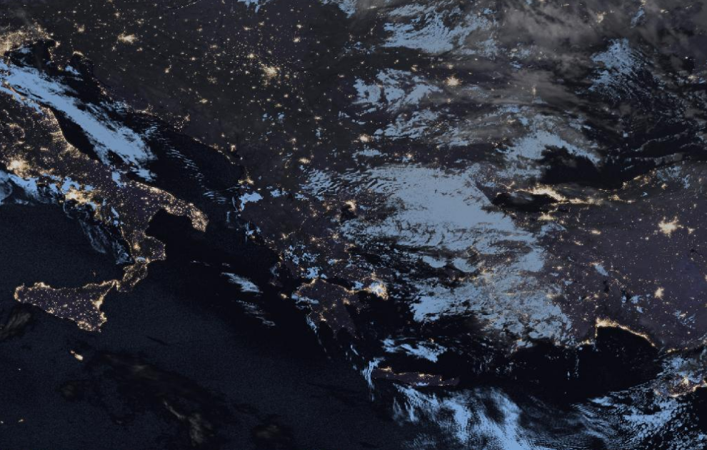 Τελευταία δορυφορική εικόνα νεφοκάλυψης