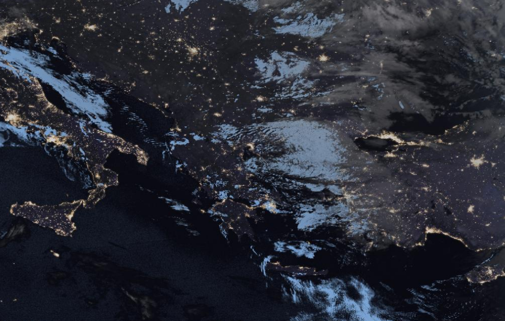 Τελευταία δορυφορική εικόνα νεφοκάλυψης