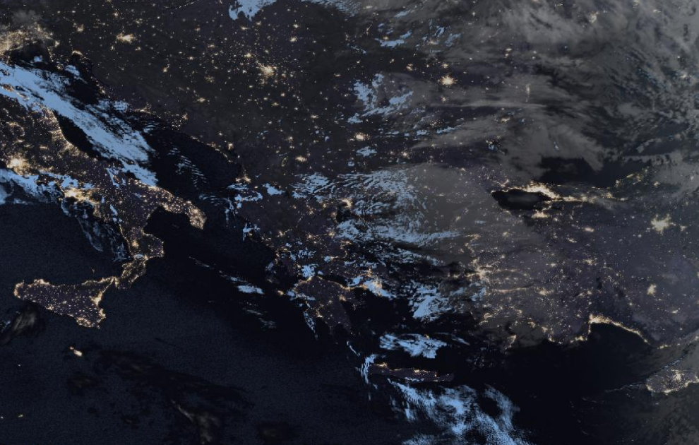 Τελευταία δορυφορική εικόνα νεφοκάλυψης