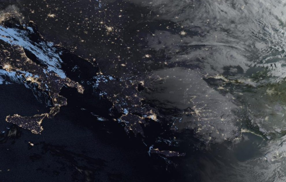 Τελευταία δορυφορική εικόνα νεφοκάλυψης