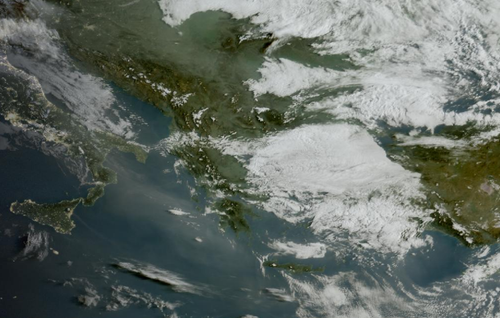 Τελευταία δορυφορική εικόνα νεφοκάλυψης