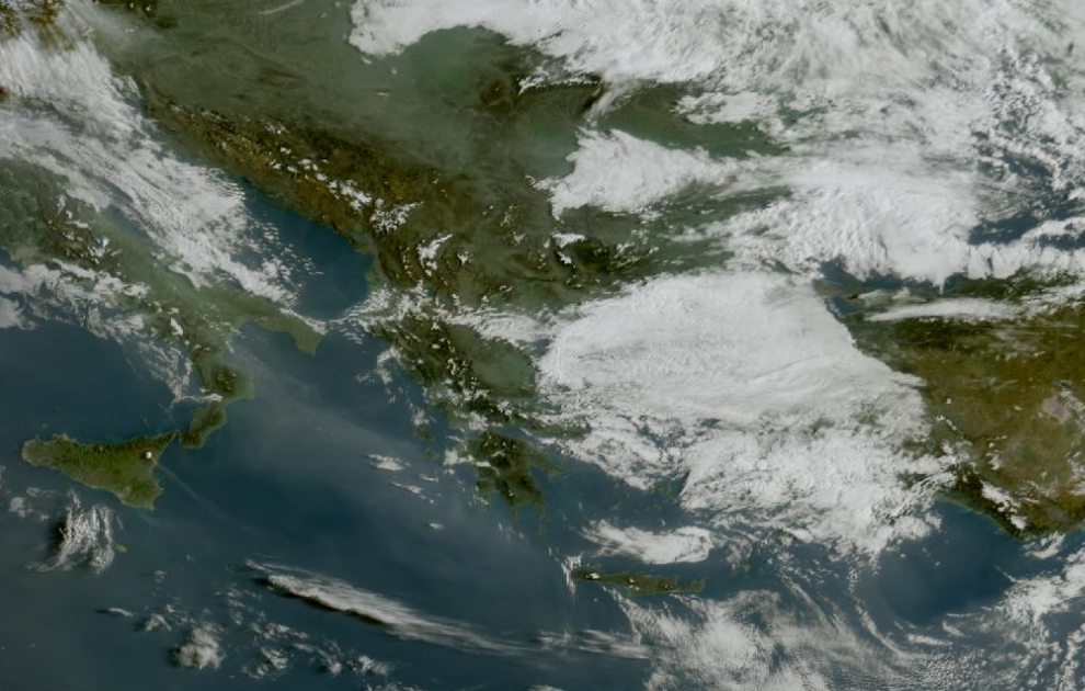 Τελευταία δορυφορική εικόνα νεφοκάλυψης