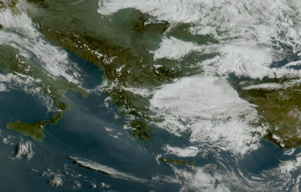 Τελευταία δορυφορική εικόνα νεφοκάλυψης