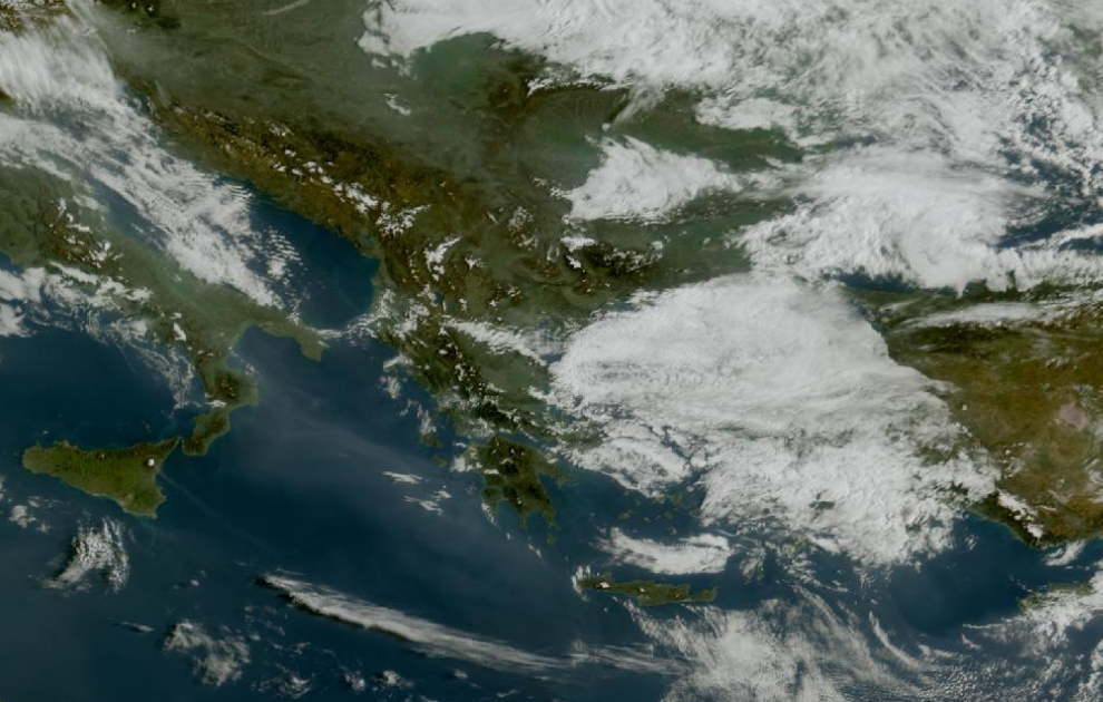 Τελευταία δορυφορική εικόνα νεφοκάλυψης