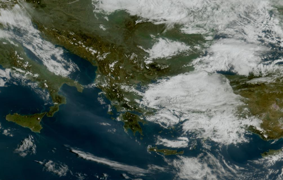 Τελευταία δορυφορική εικόνα νεφοκάλυψης