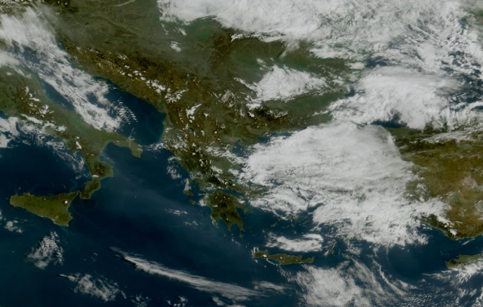 Τελευταία δορυφορική εικόνα νεφοκάλυψης