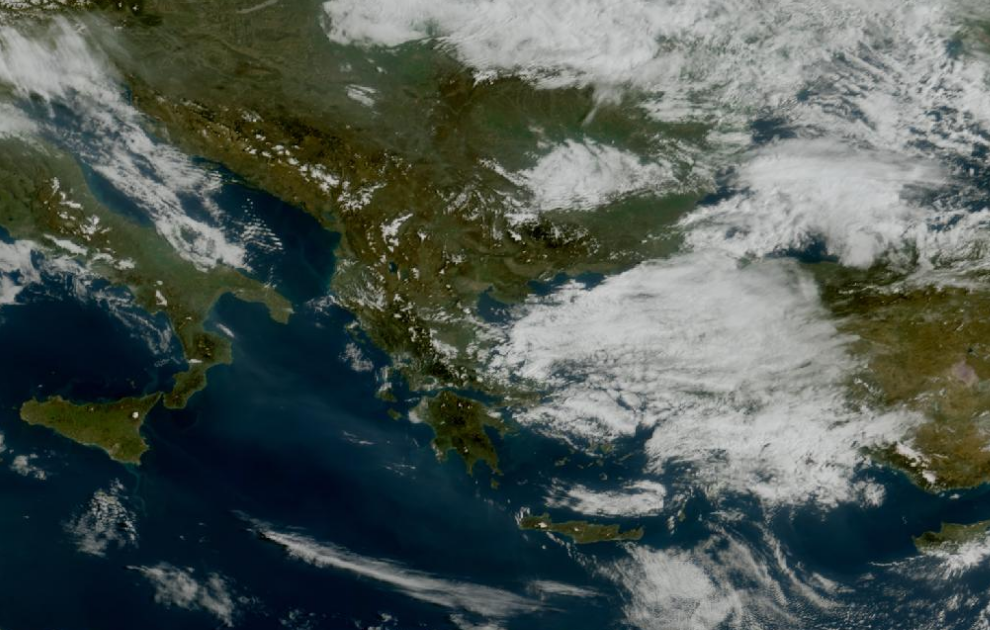 Τελευταία δορυφορική εικόνα νεφοκάλυψης