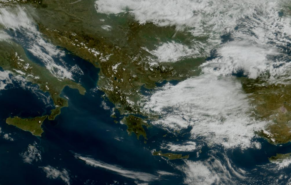 Τελευταία δορυφορική εικόνα νεφοκάλυψης