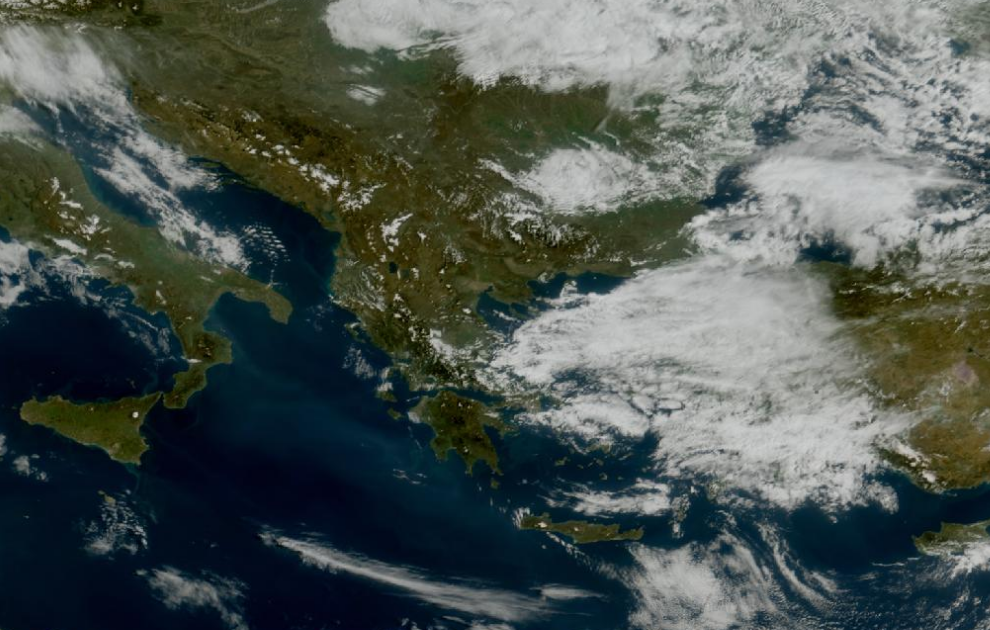 Τελευταία δορυφορική εικόνα νεφοκάλυψης