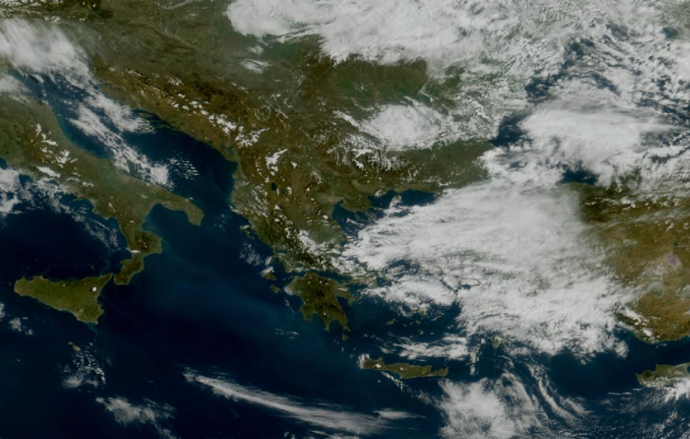 Τελευταία δορυφορική εικόνα νεφοκάλυψης