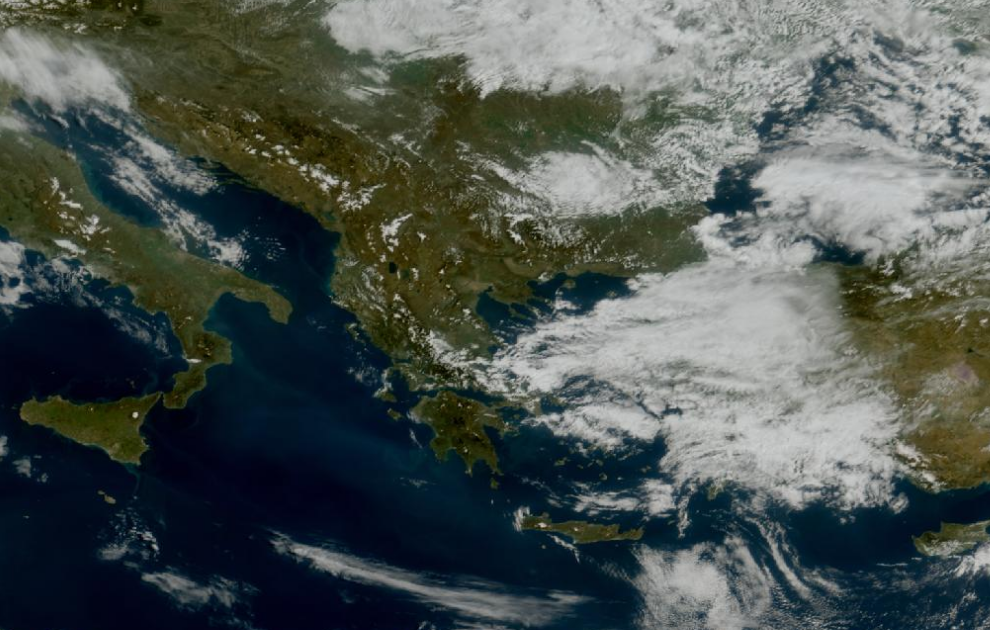 Τελευταία δορυφορική εικόνα νεφοκάλυψης