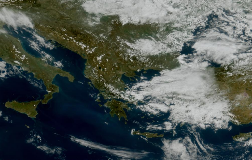 Τελευταία δορυφορική εικόνα νεφοκάλυψης