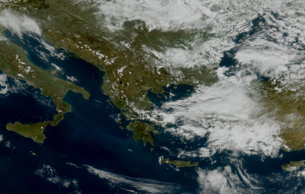 Τελευταία δορυφορική εικόνα νεφοκάλυψης