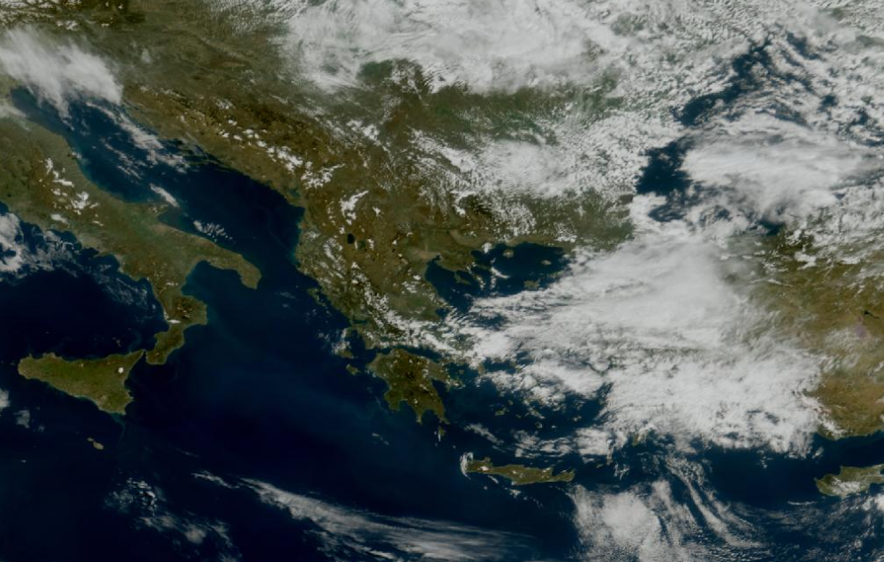 Τελευταία δορυφορική εικόνα νεφοκάλυψης