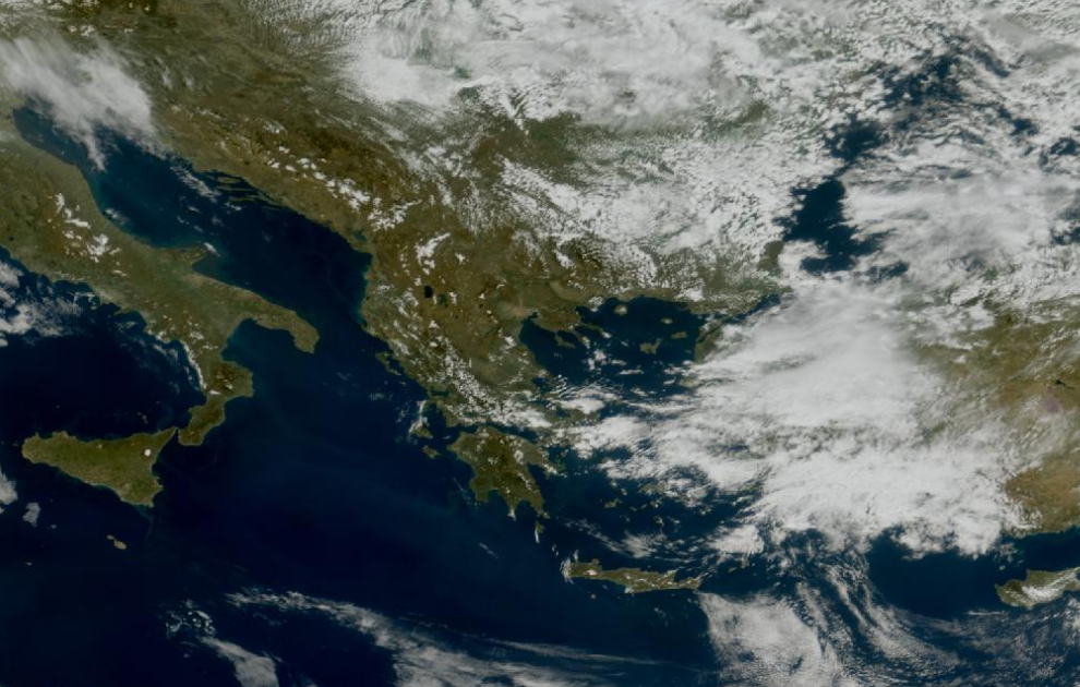 Τελευταία δορυφορική εικόνα νεφοκάλυψης