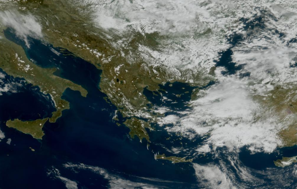 Τελευταία δορυφορική εικόνα νεφοκάλυψης