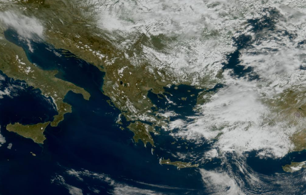 Τελευταία δορυφορική εικόνα νεφοκάλυψης