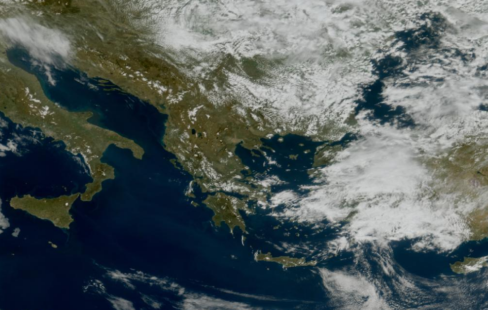 Τελευταία δορυφορική εικόνα νεφοκάλυψης