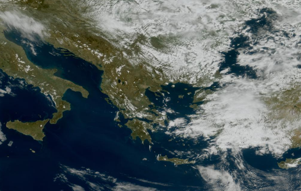 Τελευταία δορυφορική εικόνα νεφοκάλυψης