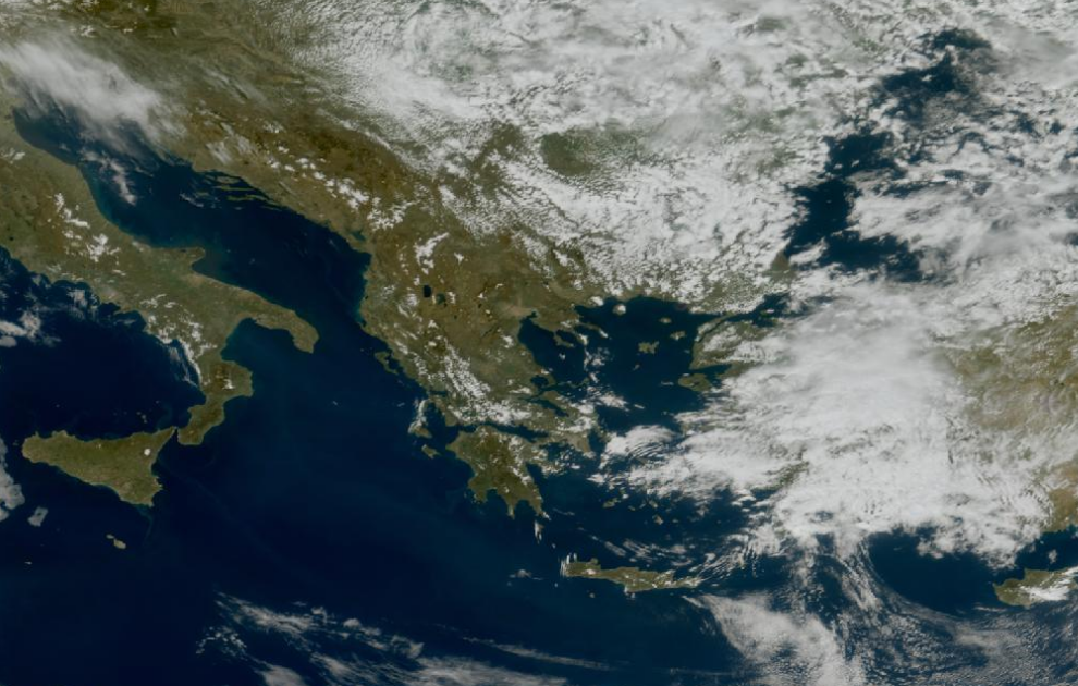 Τελευταία δορυφορική εικόνα νεφοκάλυψης