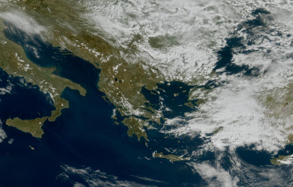 Τελευταία δορυφορική εικόνα νεφοκάλυψης