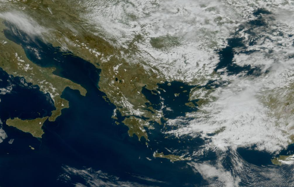 Τελευταία δορυφορική εικόνα νεφοκάλυψης