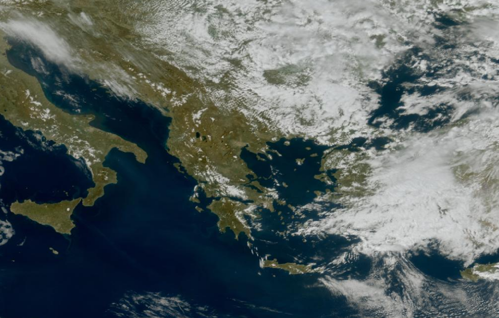 Τελευταία δορυφορική εικόνα νεφοκάλυψης