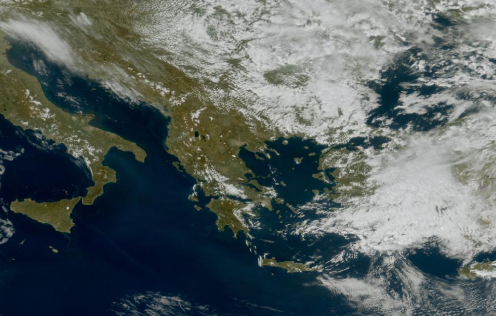 Τελευταία δορυφορική εικόνα νεφοκάλυψης