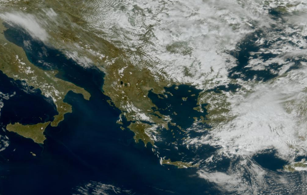 Τελευταία δορυφορική εικόνα νεφοκάλυψης