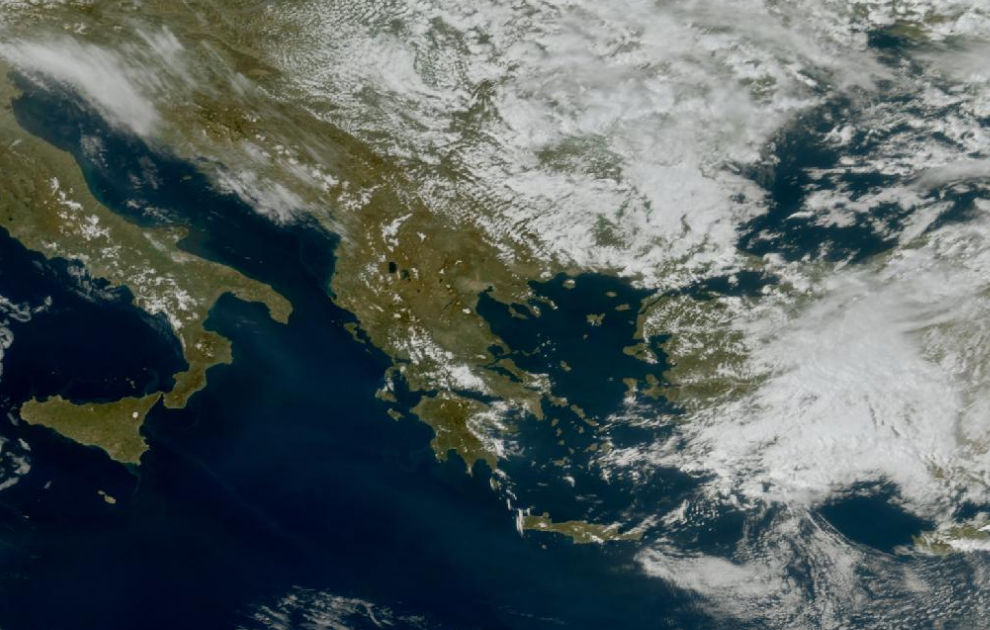 Τελευταία δορυφορική εικόνα νεφοκάλυψης