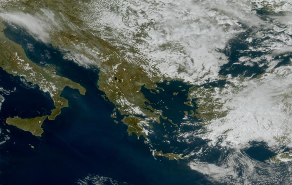 Τελευταία δορυφορική εικόνα νεφοκάλυψης