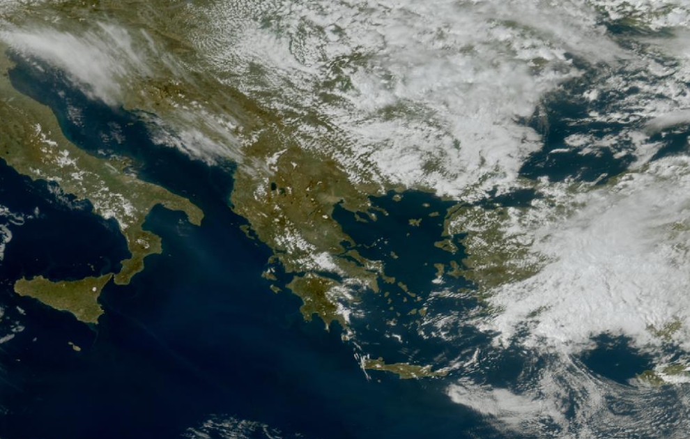 Τελευταία δορυφορική εικόνα νεφοκάλυψης