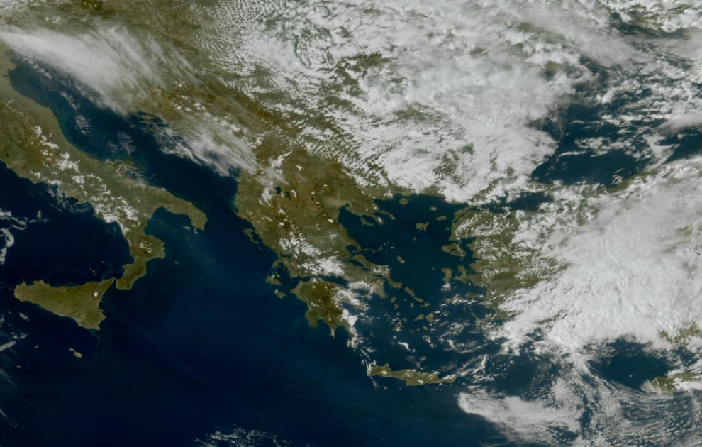 Τελευταία δορυφορική εικόνα νεφοκάλυψης