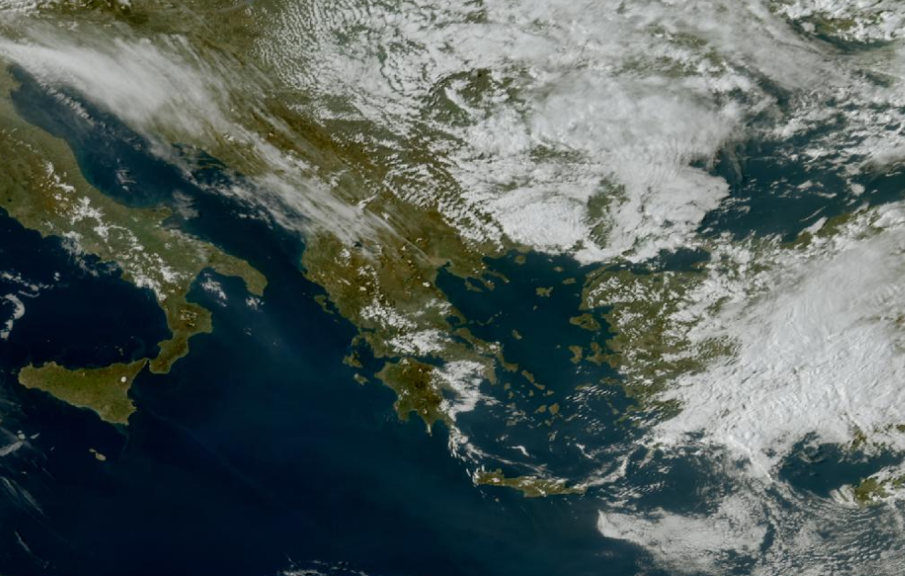 Τελευταία δορυφορική εικόνα νεφοκάλυψης