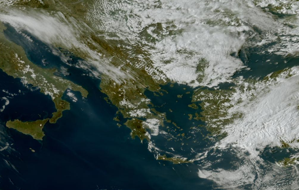 Τελευταία δορυφορική εικόνα νεφοκάλυψης