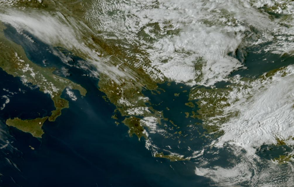 Τελευταία δορυφορική εικόνα νεφοκάλυψης