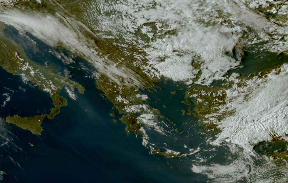 Τελευταία δορυφορική εικόνα νεφοκάλυψης