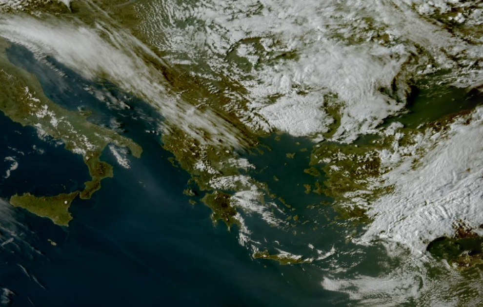 Τελευταία δορυφορική εικόνα νεφοκάλυψης