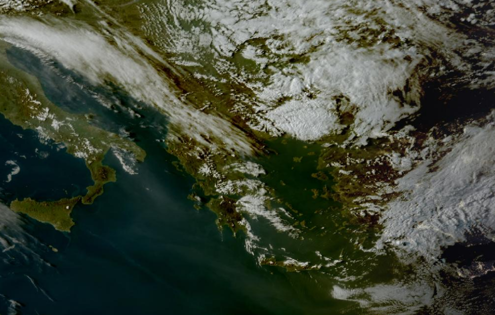 Τελευταία δορυφορική εικόνα νεφοκάλυψης