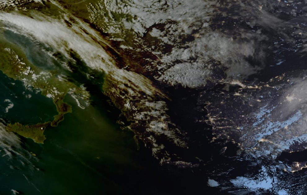 Τελευταία δορυφορική εικόνα νεφοκάλυψης