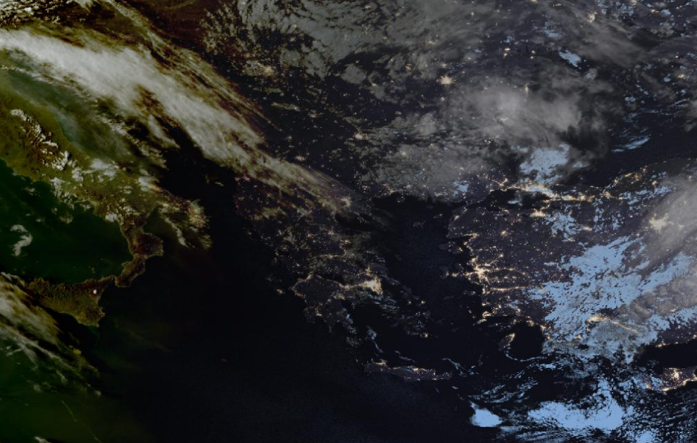 Τελευταία δορυφορική εικόνα νεφοκάλυψης