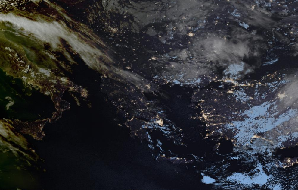 Τελευταία δορυφορική εικόνα νεφοκάλυψης