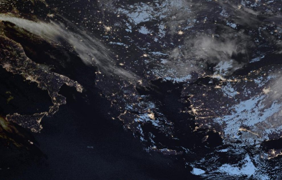 Τελευταία δορυφορική εικόνα νεφοκάλυψης