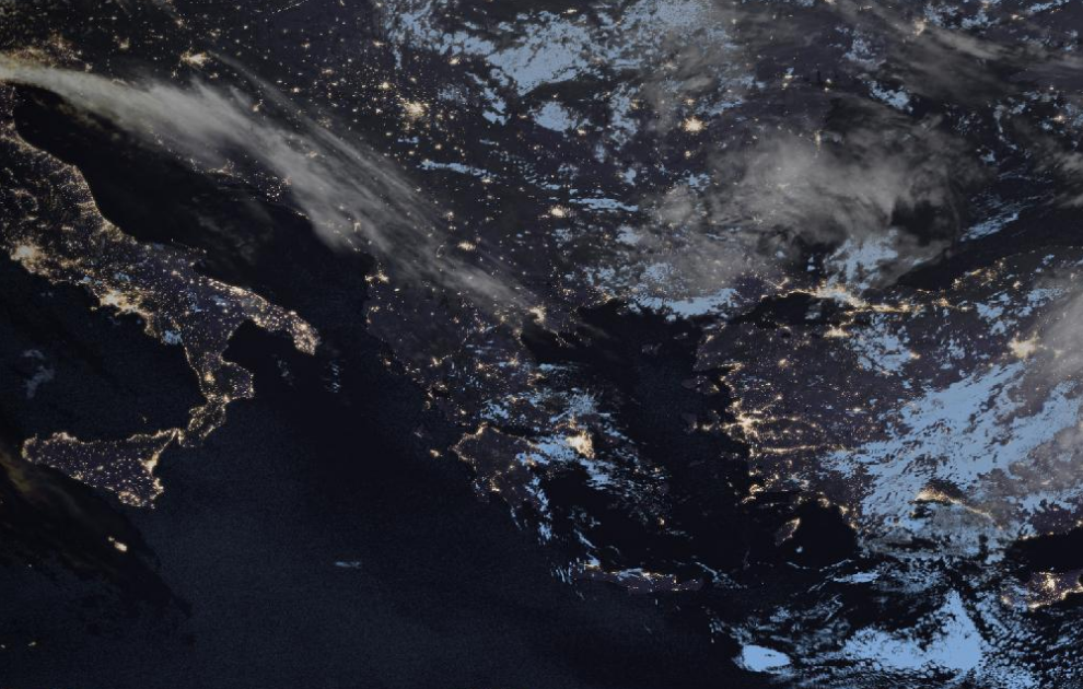 Τελευταία δορυφορική εικόνα νεφοκάλυψης